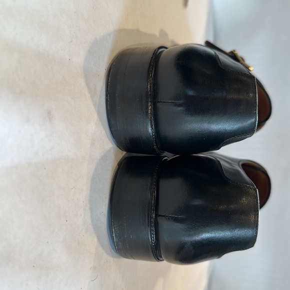 Mens Ferragamo size 10D, black, monk strap, cap toed shoes. - Picture 4 of 5